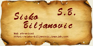 Sisko Biljanović vizit kartica